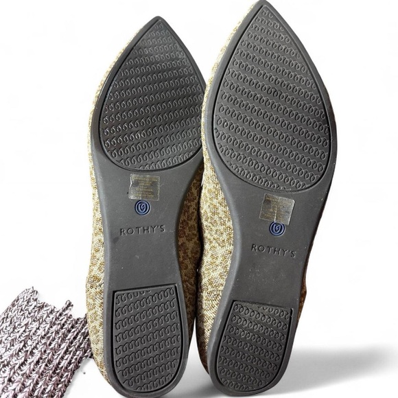 Rothy's The Point ballet flats in "Driftwood Spot" leopard print pattern - Picture 7 of 8